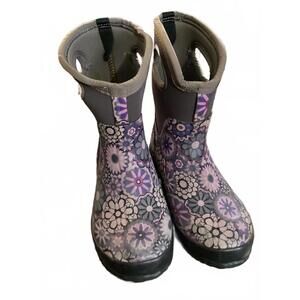 Bogs Women's Floral Waterproof Rain Boots - Purple Multi Size 7